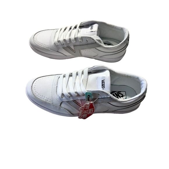 Vans Unisex White Lace-Up Low-Cut Sneaker Shoes Size 11 NWT - Picture 4 of 5